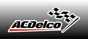 AC Delco With Flag Logo 4 Wide Bumper Sticker Decal  