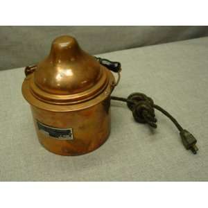  Vintage 1930s Electric Insulated Copper Wax Melting Pot 