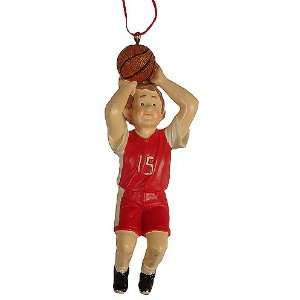  Boy Shooting Hoops Basketball Sports Christmas Ornament 