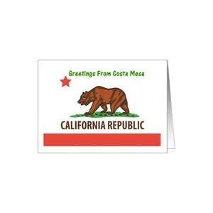  California   City of Costa Mesa   Flag   Souvenir Card 