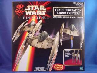 STAR WARS EPISODE 1 THE PHANTOM MENACE TRADE FEDERATION DROID FIGHTERS 