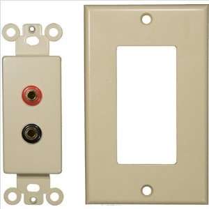   80360 1 Pair Sound System Plates Banana Jack in Ivory: Everything Else