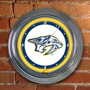 : Nashville Predators Team 14 Neon Clock NHL Hockey Fan Shop Sports 