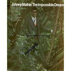  Johnny Mathis Impossible Dream Autographed Signed reprint 