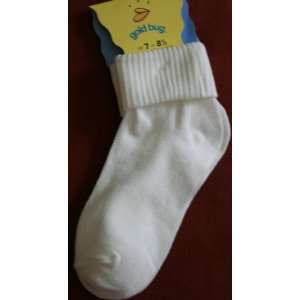  Girls White Socks by Gold Bug Size 7 to 8 1/2: Baby