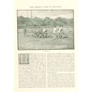  1887 American Game of Football illustrated Everything 