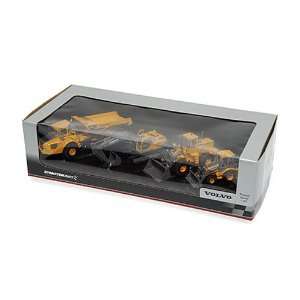  Volvo Construction Equipment 4 Pack 1:87 Scale: Toys 