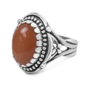   : Carolyn Pollack Sterling Silver Peach Moonstone Luna Ring: Jewelry