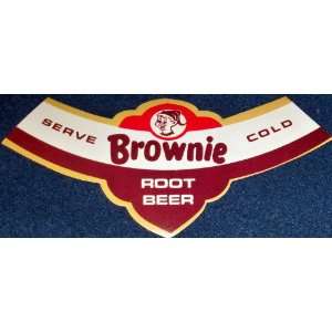  Palmer Cox! Brownie Root Beer Neck Label, 1960s 