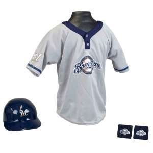  Milwaukee Brewers Baseball Kids Helmet and Jersey Set 