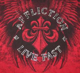Affliction LIVE FAST Series Tee T Shirt RED SIZES NEW  