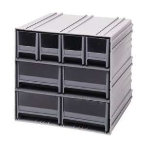  8 Drawer Interlocking Storage Cabinet Drawer Color Gray 