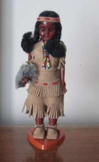 Vintage Native American Indian Bully Good Doll Beaded Girl Woman 
