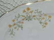 Walbrzych China Made in Poland Saucer Yellow Flowers  