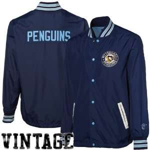   Penguins Blue Pep Talk Full Button Jacket