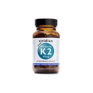  Viridian Vitamin K2 45Ug 30 Veg Caps New Health 