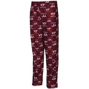 Virginia Tech Hokies Youth Maroon Team Logo Flannel Pajama Pants 