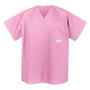 Virginia Tech Pink Scrub Top Lg