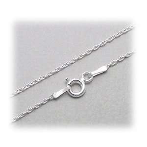 Free Italian Sterling Silver Fine Anchor Chain Necklace 1.2 mm   High 