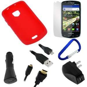  GTMax Red Soft Skin Rubber Silicone Case + LCD Screen 