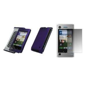  Motorola Devour A555   Premium Purple Rubberized Snap On 