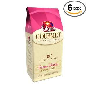 Folgers Gourmet Selections, Creme Brulee Ground Coffee, 12 Ounce Bag