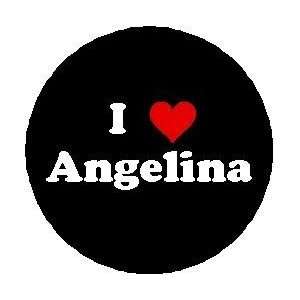 LOVE ANGELINA Pinback Button 1.25 HEART Pin/ Badge JERSEY SHORE