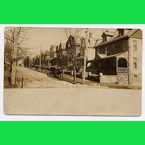 c1905 MOUNT AIRY PA Mount Pleasant & Mower Roads REAL PHOTO POSTCARD 