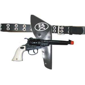  Toy Cap Gun: Big 11 Black Cavalry Pistol/ Holster Set 