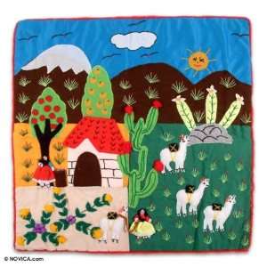  Applique wall hanging, Andean Girls