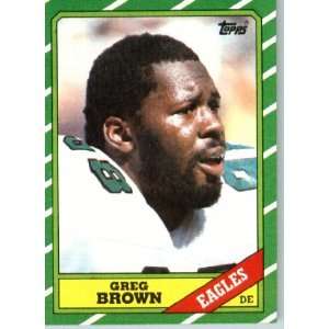  1986 Topps # 276 Greg Brown Philadelphia Eagles Football 