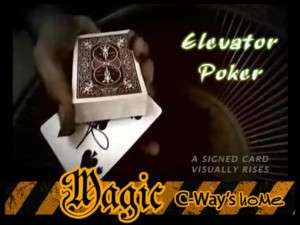 B093 Close Up Magic Elevator Poker Visually Rises +DVD  