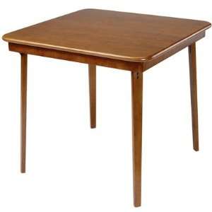  Straight Edge Wood Folding Card Table in Fruitwood: Office 