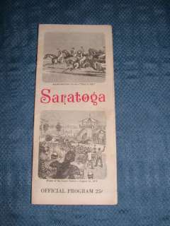 VINTAGE 1958 SARATOGA RACE HORSE TRACK OFFICIAL PROGRAM  