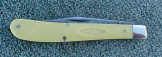 CASE XX Yellow Slimline 1978 Trapper Pocket Knife Vint  