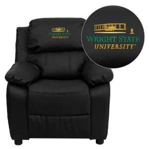  Wright State University Embroidered Black Leather Kids 