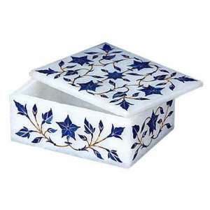  Blue & White Marble Inlay Box