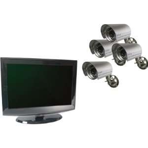 Sunforce Integrated 4 Channel DVR Security System with 4 Cameras and 