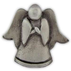  Angel Praying Pin   3D Antique Silver: Jewelry