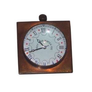  Antique Brass Paperweight Clock