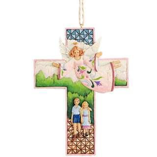 Jim Shore Hanging Cross Ornament GUARDIAN ANGEL 4008104  