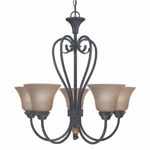 Westinghouse 64082 Symphony Hall Five Light Chandelier, Distressed 