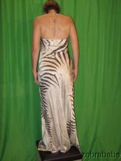 Roberto Cavalli Evening Dress & Jacket Zebra Print  