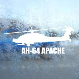  AH 64 APACHE White Decal Military Soldier Window White 