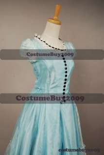 2010 Tim Burtons Alice In Wonderland Alice Blue Dress Gown Costume