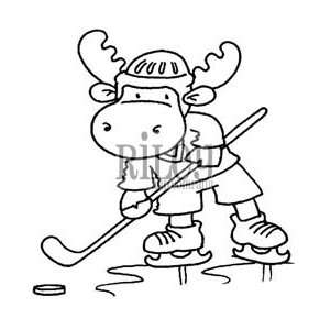  Riley And Company Cling Rubber Stamp Hockey Riley; 2 Items 