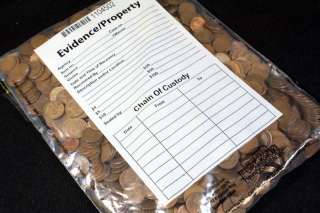 EVIDENCE BAG OF 1000 LINCOLN WHEAT CENTS. UNSEARCHED BY US  
