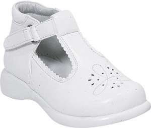 Vegace White Baby Toddler Infant Girl Children Walking Shoe Velcro 