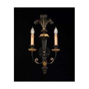 Savoy House 9 751 2 1204 Distressed Black and Gold Hand Carved Wood 
