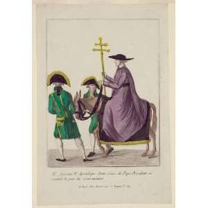  Papal nuncio,Mr. Speroni,horseback,two guards,the cross of 